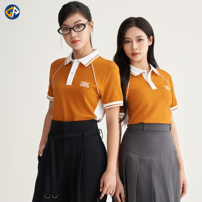 Áo đồng phục polo vàng mẫu 064