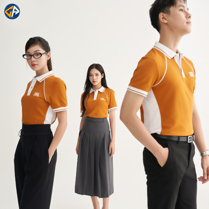 Áo đồng phục polo vàng mẫu 065