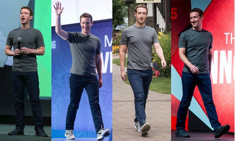 Thói quen mặc đồng phục công ty áo thun của tỷ phú Mark Zuckerburg